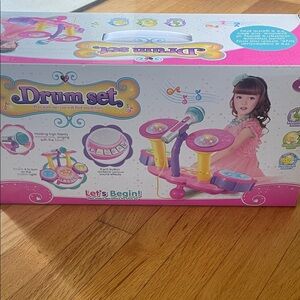 For Sale Is A New Beginners Girl Vibrant Playful/Musical Drum Set